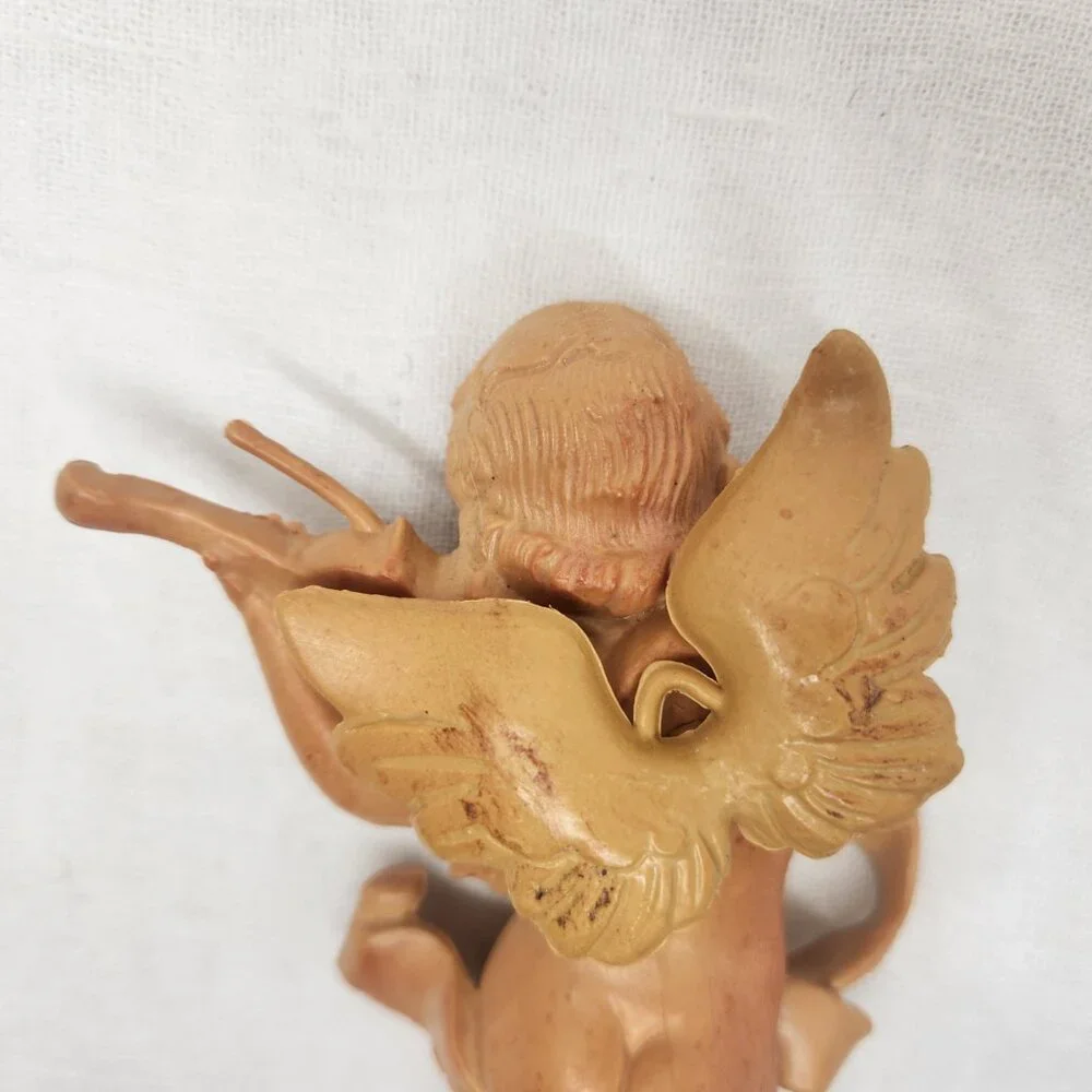 vintage Fontanini angel cherub baby figurine playing violin Ornament
